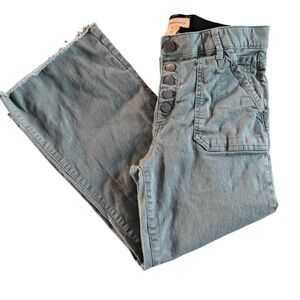 Democracy Button front wide leg jeans 8